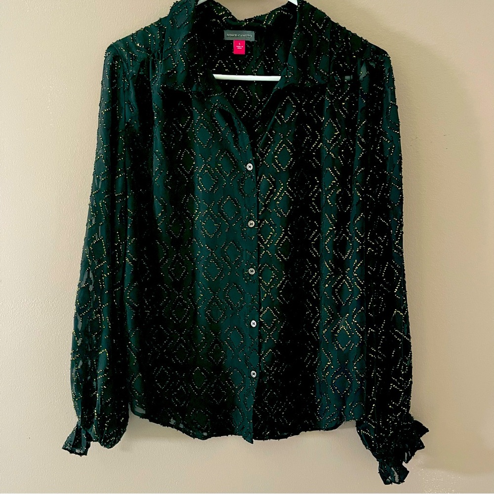 Black and gold button down size small.